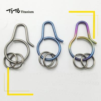 China TITO Customized Surface High Strength Titanium Key Chain Split Key Ring for sale