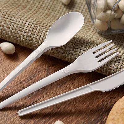 China Wholesale Eco Tableware Pla Knife Stocked Plastic Disposable Spoon for sale