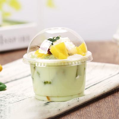 China 3.25oz Clear Disposable Disposable Food Packaging Cups Plastic Dessert Cups for sale