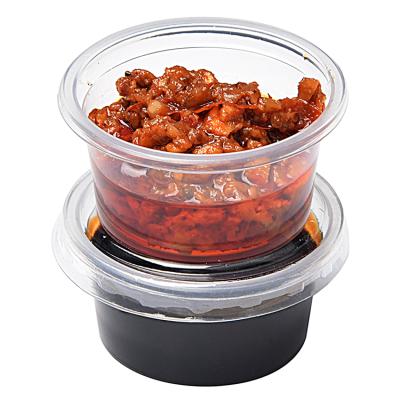 China Eco-friendly 5oz 74mm Disposable Plastic Sauce Party Sealed Plastic Cup With PET Lid for sale