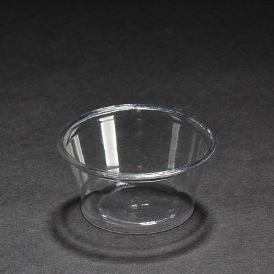 China Eco-friendly 2oz 62mm Plastic Disposable PET Storage Side Sauce Cups For Restaurant Catering Take Out With Lid for sale