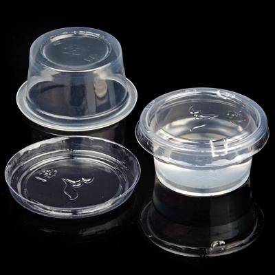 China Sealable Disposable Plastic Food Disposal Container 2 oz Paper Pet Side Sauce Cup for sale