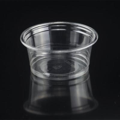 China 2 Ounce Plastic Pet Sauce Cup Food Container Sealable Leakproof Disposable Sauce With Lid for sale