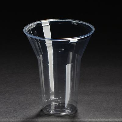 China Eco-friendly Disposable Beverage Packaging Box 10oz Clear Disposable Plastic Ice Cream Pet Cups For Yogurt Sundae for sale