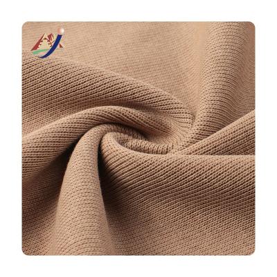 China Wholesale Cotton 400g Polyester Anti Pill Solid French Terry Fabric Combed Cotton Autumn Winter Home Sports Coat Fabric for sale