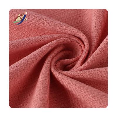 China Wholesale wrinkle resistant manufacturer 32s cotton spandex tank top for spring and summer leisure T-shirt ramie cotton and canvas blended fabric for sale