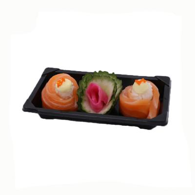 China Mini Sushi Tray Disposable Sushi Food Storage Container Disposable Plastic Box for sale