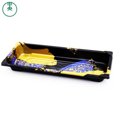 China Disposable Disposable Plastic Take Away Sushi Tray Restaurant Packing Box for sale