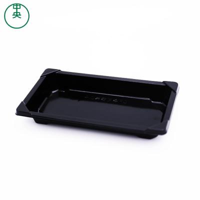 China Disposable Plastic Take Away Plastic Sushi Tray PS Food Packaging Tray for sale