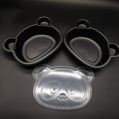 China Factory Direct Disposable Panda Packaging Plastic Bento Box Container For Kids for sale