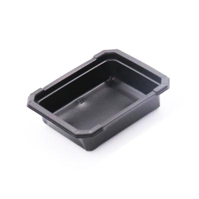 China Supplying Disposable Plastic Black Food Cup Sauce Container For Mustard for sale