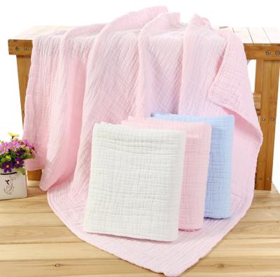 China 120X120 6 Layers Pink Bamboo Cotton Gauze Fabric No Fluorescent Agent for sale