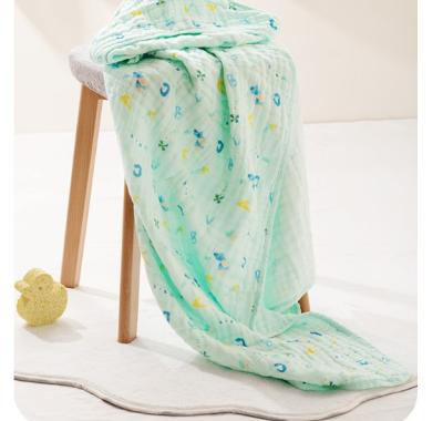 Cina Strato floreale pettinato Gauze Blanket No Chemical del cotone 40S Gauze Fabric 6 in vendita