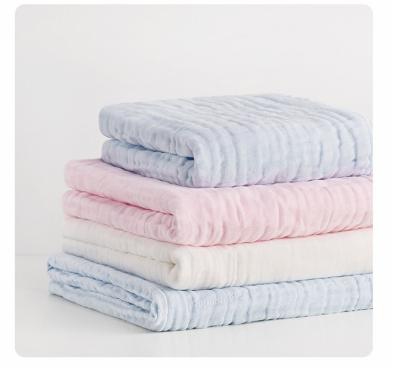 China Natural Healthy Soft Cotton Gauze Fabric 150gsm Infants Bath Towels for sale