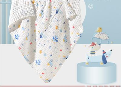 China Dierlijke Druk Organische Katoenen Pasgeboren Duurzaam van Gauze Fabric Swaddle Wrap For Te koop