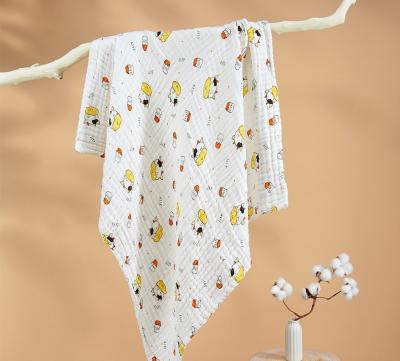 China Three Layers Super Soft Gauze Fabric 170gsm Clothing Infant Swaddle Wrap for sale