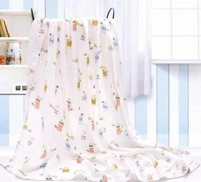 China Dierlijke de Yard110gsm Mousseline Gauze Blanket van Druk Dubbele Gauze Muslin Fabric By The Te koop