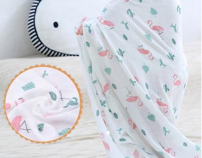 China Plain Printed Double Gauze Fabric By The Metre Swaddle Blanket 120X120 Non Irritating for sale