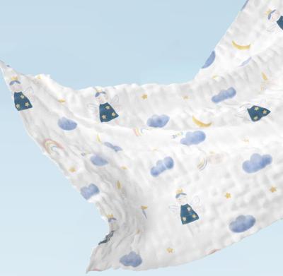 China Reactive printing 6 Layer Gauze Fabric 58 inch Keep Warm Baby Swaddle Fabric for sale