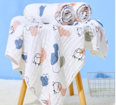 China Modales weiches Gauze Fabric Baby Clothing Material Karikatur-Drucken des antibakteriellen Mittels 100% zu verkaufen