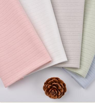 Κίνα Antibacterial Complete Cotton Natural Gauze Fabric 40S Knit Double Bar Jacquard προς πώληση