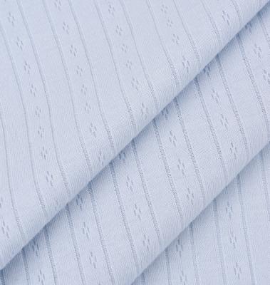 Cina Full Cotton Natural Gauze Fabric Material 200GSM Bar Jacquard Jersey in vendita