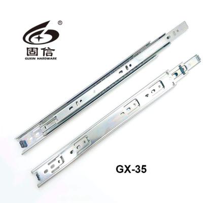 China Modern Wholesale Telescopic 35MM Channel Ball Bearing 3 Fold Drawer Slide for sale