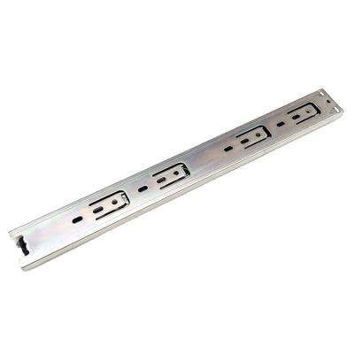 China Modern Ball Bearing Drawer Slide Channel 40MM Telescopic Triple Slides for sale