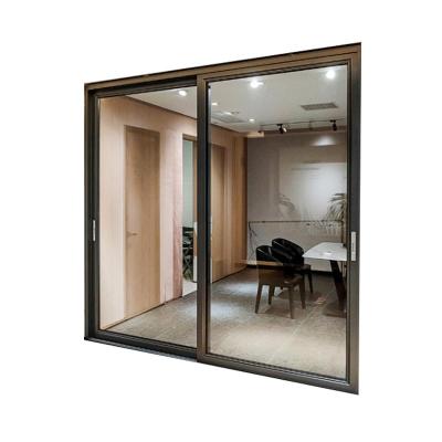 China waterproof & Healthy Insulation& WANJIA Aluminum Sliding Bedroom Energy Saving Waterproof Glass Doors for sale