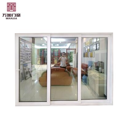 China waterproof & Healthy Insulation& modern design 3 panel energy saving patio pvc sliding door price for sale