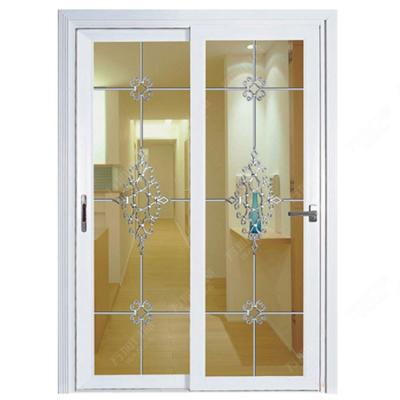 China waterproof & Healthy Insulation& WANJIA Energy Saving Pvc Interior Soundproof Single Panel Sliding Toilet Door With Glass In Dubai for sale