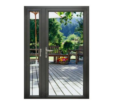 China waterproof & Healthy Insulation& WANJIA Energy Saving Aluminum Patio Double Door French Door Uneven Swing Door for sale