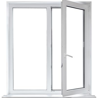 China waterproof & Healthy Insulation& WANJIA Factory Energy Saving PVC Window Double Glazed Casement PVC Windows for sale