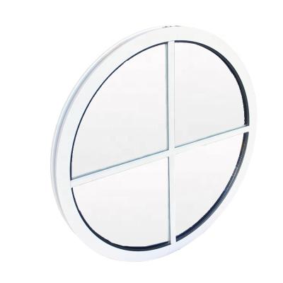 China Folding screen WANJIA customized round aluminum window circular upvc / pvc window for sale