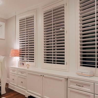 China WANJIA Contemporary Shutters Window PVC Plating Shutters for sale