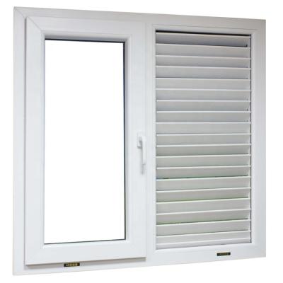 China waterproof & Healthy Insulation& WANJIA Customized Shutter Window Aluminum Shutter Canopy Energy Saving Glass Window for sale