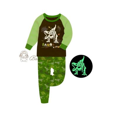 China Best Selling Barbieliya Breathable Design Dino Boy Kids Hot Pajamas Glow In The Dark Kids Pajamas for sale