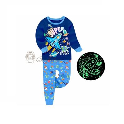 China Breathable Barbieliya Hero Cartoon Boy Designs Kids Pajamas Glow In The Dark Kids Pajamas for sale