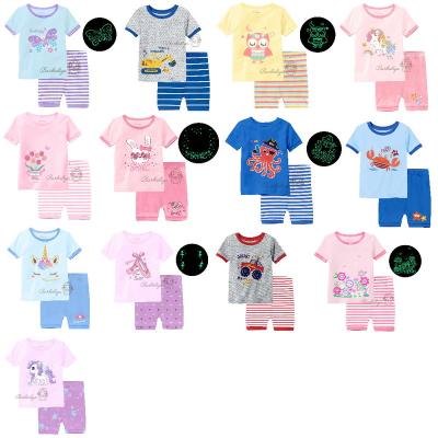 China Breathable V-Girl Pajamas , Boy Pajamas Glow In The Dark Unicorn Kids Pajamas for sale