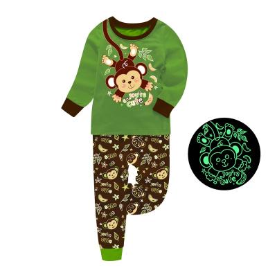 China 100% Cotton Barbieliya Monkey Design Kids Cute Animal Pajamas Glow In The Dark for sale