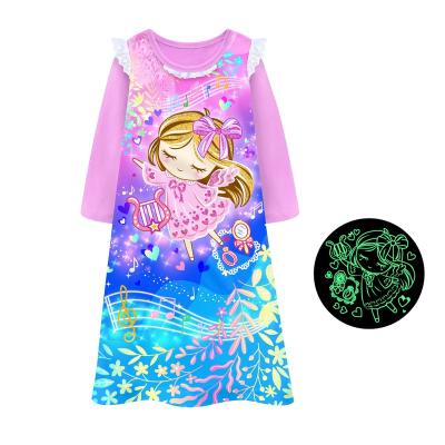 China Breathable Robe For Girls Nightgown Long Sleeves Glow In The Dark Nightgowns for sale