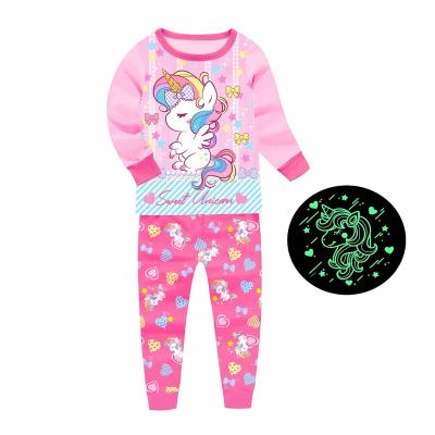 China Unicorn Pajamas Breathable Girl Design Kids Sleepwear Boy Nightgowns Warm Glow In The Dark Pajamas for sale