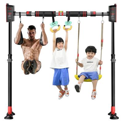 China No Rig Adjustable Door Pull Up Bar Multifunctional Indoor Horizontal Bars Arm Chin Up Training Bar Fitness Abdominal Training Equipment for sale