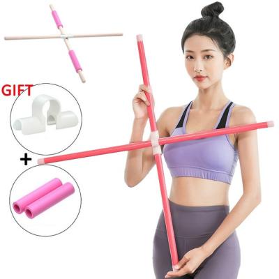 China Indoor Sports Back Corrective Stick Yoga Wooden Open Shoulder Body Yoga Stick Back Corrective Gym Stretching Equipment Correct Support Posture for sale