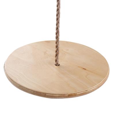 China Patio\Garden Wooden Round Disc Dish Swing Seat\Outdoor MONKEY WOODEN SWING Seat With Cocking Rope For Outdoor for sale