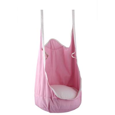 China Bring Happiness Cloth Hammock Rocking Chair Kids Hanging Swing Indoor PINK Frog Bird's Nest Bag Swing Chair Canvas Swing Seat for sale