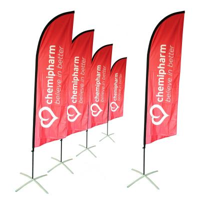 China FLYING Custom Printed Outdoor Feather Flags With Aluminum Fiberglass Flagpole Flying Flags for sale