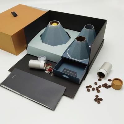 China New Design Sustainable Luxury Folding Personalized Speicialty Coffee Gift Box Paper Packaging for sale