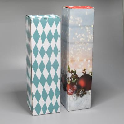 China Custom Made Luxury Printed Corrugated Foldable Corrugated Foldable Paper Craft Wine Packaging Box For Bottle Gift for sale