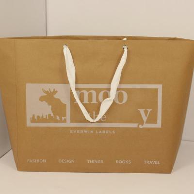 China Recyclable Environmental Foldable Custom Large Brown Shoes Gift Paper Bag Shopping Packaging for sale